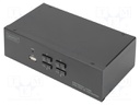 Device: KVM switch; USB 2.0; black