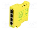 Industrial module: switch Ethernet; unmanaged; 5÷30VDC; RJ45