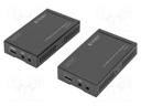 HDMI extender; HDCP 2.2,HDMI 1.4; black; Enclos.mat: metal; 40m