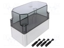 Enclosure: multipurpose; X: 110mm; Y: 180mm; Z: 165mm; PK; light grey