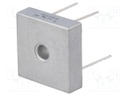 Single-phase bridge rectifier; Urmax: 800V; If: 25A; Ifsm: 400A