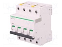 Circuit breaker; 400VAC; Inom: 16A; Poles: 4; DIN; Charact: D; 10kA