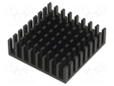 Heatsink: extruded; black; L: 19mm; W: 19mm; H: 10mm; aluminium