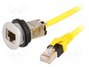 RJ45 socket; 22mm; har-port; -25÷70°C; Ø22.3mm; IP20; Len: 3m