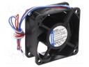 Fan: DC; axial; 60x60x25mm; 43.5m3/h; 35dBA; ball bearing; 6300rpm