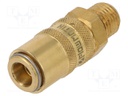 Quick connection coupling; straight; 10bar; Mat: brass; Seal: FPM