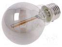 LED lamp; smoky; E27; 230VAC; 100lm; 2.3W; 1800K; CRImin: 80