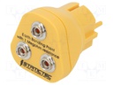 Earthing plug; ESD; Features: three10mm male press studs; 1MΩ