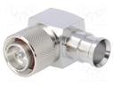 Connector: 4.3-10; for cable; angled 90°; plug; male; 50Ω; IP68