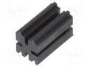 Spacer sleeve; LED; ØLED: 3mm; L: 9mm; black; UL94V-0; Mat: polyamide