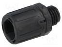 Straight terminal connector; ØBraid : 10mm; polyamide; -50÷135°C