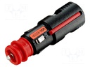 Cigarette lighter plug; screw terminal; 16A; Sup.volt: 12÷24VDC