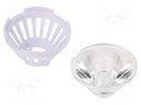 LED lens; round; Mat: PMMA plexiglass; transparent; 4÷8°; H: 28.7mm