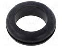 Grommet; black; UL94HB; TPR