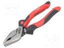 Pliers; universal; 200mm; Industrial; Blade: about 64 HRC