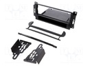 Radio mounting frame; Chrysler,Dodge,Jeep; 1 DIN; black