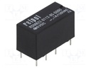 Relay: electromagnetic; DPDT; Ucoil: 5VDC; 1A/120VAC; 2A/24VDC; 2A