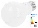 LED lamp; cool white; E27; 230VAC; 470lm; 5W; 200°; 6500K; CRImin: 80