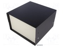 Enclosure: with panel; 1458; X: 203mm; Y: 203mm; Z: 127mm; black