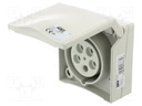 Connector: AC supply 3-phase; socket; female; 16A; 415VAC; IP44