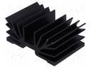 Heatsink: extruded; SOT32; black; L: 37.5mm; W: 54mm; 5.5K/W