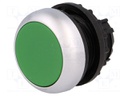 Switch: push-button; Stabl.pos: 2; 22mm; green; Illumin: none; IP67