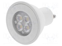 LED lamp; neutral white; GU10; 230VAC; 370lm; 5.5W; 36°; 4000K