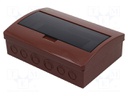 Enclosure: for modular components; IP40; brown; No.of mod: 12