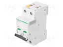 Circuit breaker; 400VAC; Inom: 3A; Poles: 2; DIN; Charact: C; 10kA