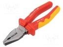 Pliers; insulated,universal; 200mm; Conform to: IEC 60900,VDE