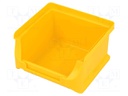 Container: workshop; yellow; plastic; H: 60mm; W: 102mm; D: 100mm