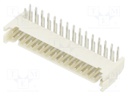 Socket; wire-board; male; 2mm; PIN: 30; THT; 100V; 2A; angled