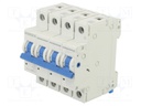 Circuit breaker; 230/400VAC; Inom: 16A; Poles: 3+N; Charact: B; 6kA