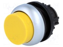 Switch: push-button; Stabl.pos: 1; 22mm; yellow; Illumin: none; IP67