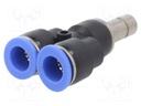 Plug-in connector; Y-Yap spliYYer; -0.95÷15bar; BLUELINE; 0÷60°C