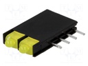 LED; in housing; yellow; 1.8mm; No.of diodes: 2; 20mA; 70°; 2.1÷2.5V