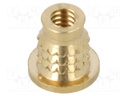 Threaded insert; brass; M2; BN: 37901; L: 4.2mm; MULTISERT®