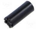Spacer sleeve; LED; Øout: 5.1mm; ØLED: 3mm; L: 12.7mm; black; UL94V-0