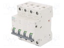 Circuit breaker; 400VAC; Inom: 16A; Poles: 4; DIN; Charact: B; 6kA