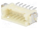 Socket; wire-board; male; DF13; 1.25mm; PIN: 6; SMT; on PCBs; tinned