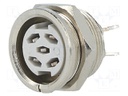 Socket; DIN; female; PIN: 5; Layout: 360°; for panel mounting,screw