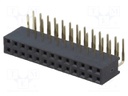 Socket; pin strips; female; PIN: 26; angled 90°; 2.54mm; THT; 2x13