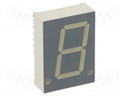 Display: LED; 7-segment; 20.32mm; 0.8"; No.char: 1; yellow; anode