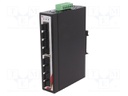 Industrial module: switch Ethernet; unmanaged; 12÷48VDC; RJ45