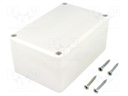 Enclosure: multipurpose; X: 78mm; Y: 118mm; Z: 54mm; polystyrene