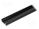 Profiles for LED modules; surface; black; L: 2m; aluminium