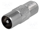 Adapter; F socket,coaxial 9.5mm plug