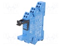 Socket; 6A; 250VAC; Mounting: DIN; Leads: screw terminals; -40÷70°C