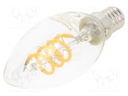 LED lamp; warm white; E14; 220/240VAC; 125lm; 3.5W; 310°; 2200K