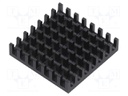 Heatsink: extruded; grilled; BGA; black; L: 27.9mm; W: 27.9mm